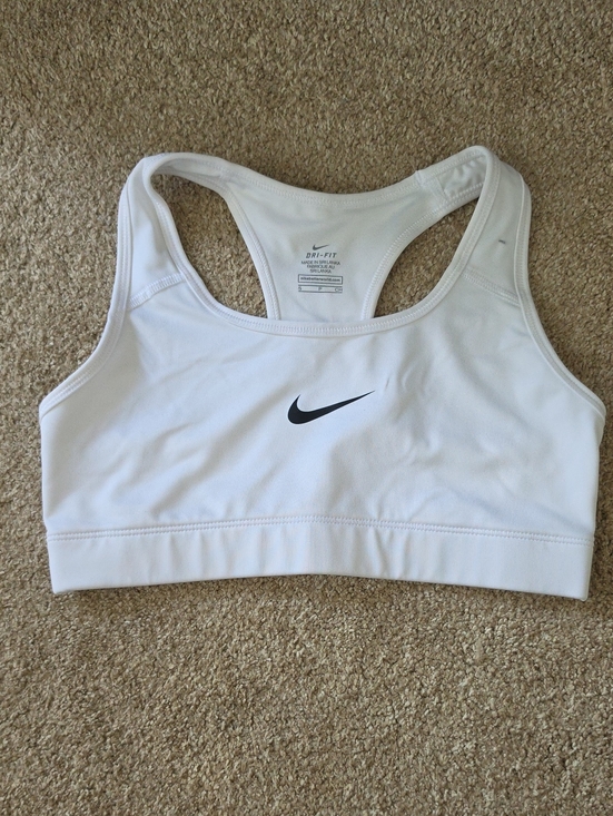 Nike Other - Nike White Racerback Dri-FIT Sports Bra with Black Swoosh